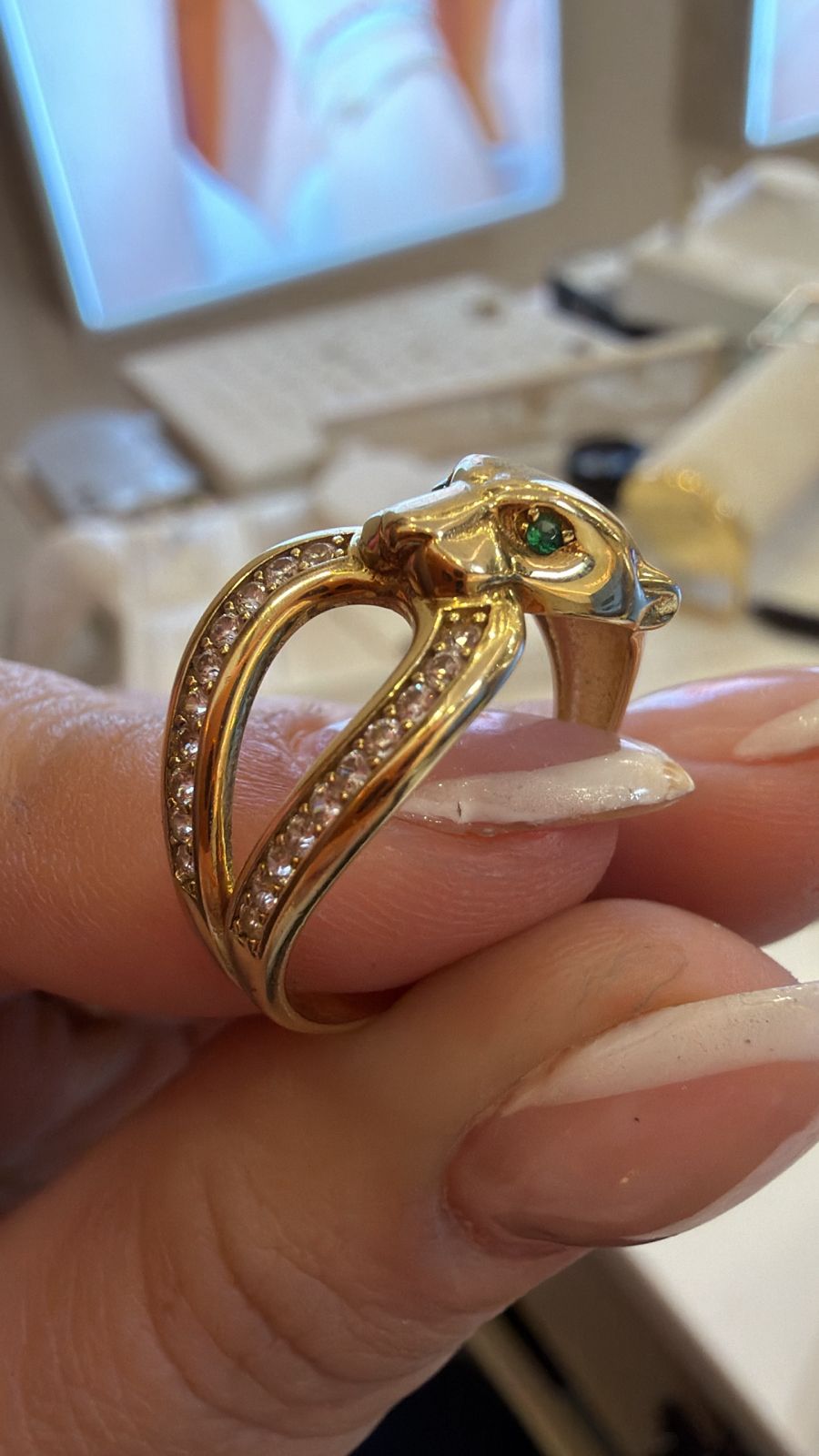 DUMMY - ANILLO PANTERA 18K 3.2GR